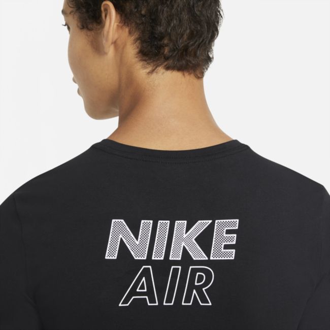 Krótka damska koszulka z krótkim rękawem Nike Air - Czerń