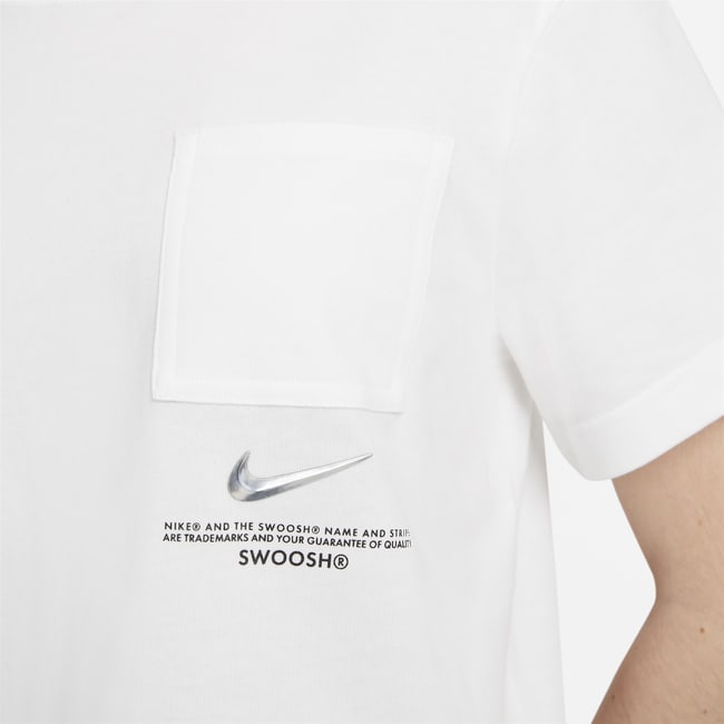 Damska koszulka z krótkim rękawem Nike Sportswear Swoosh - Biel