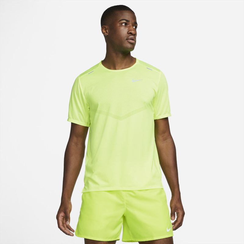 Nike Dri-FIT Rise 365 Camiseta de running de manga corta - Hombre - Amarillo