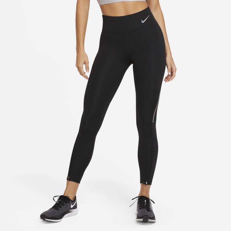 Löparleggings Nike Epic Faster i 7/8-längd med mellanhög midja för kvinnor - Svart