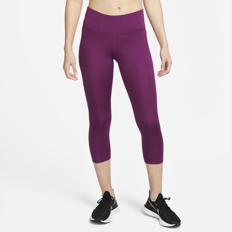 Nike Fast Leggings de running cortos de talle medio - Mujer - Rojo Nike