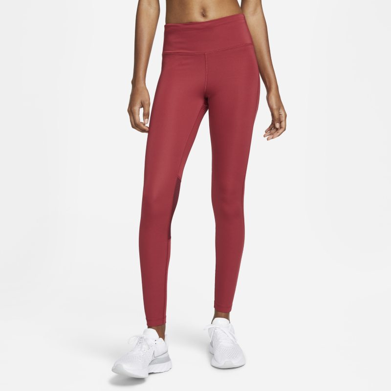 Nike Epic Fast Leggings de running de talle medio - Mujer - Rojo