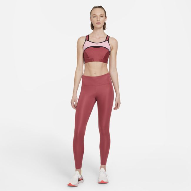 Damskie legginsy do biegania ze średnim stanem Nike Epic Fast - Czerwony
