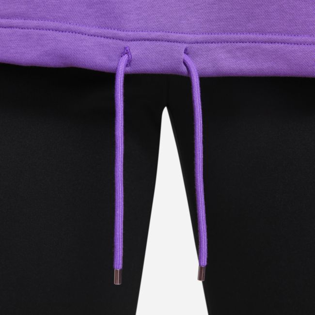 Damska bluza z kapturem z krótkim rękawem Nike Sportswear Icon Clash - Fiolet