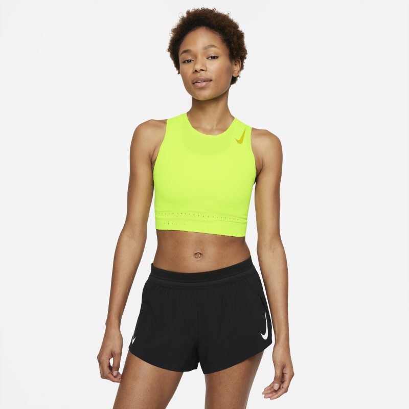 Nike AeroSwift Camiseta de running corta - Mujer - Amarillo