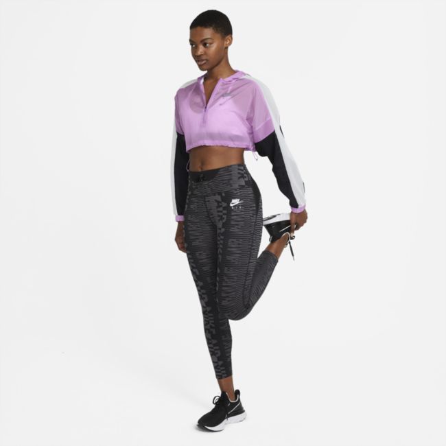 Damska krótka kurtka do biegania Nike Air - Fiolet