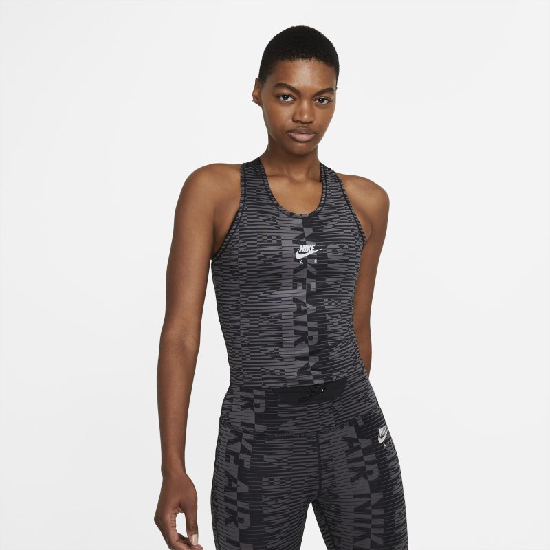 Nike Air Camiseta de tirantes de running estampada - Mujer - Negro