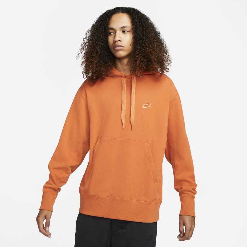 Nike Sportswear Sudadera con capucha de tejido Fleece clásica - Hombre - Naranja