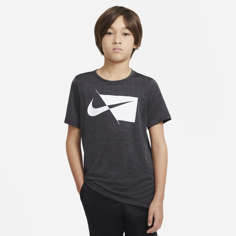 Nike Camiseta de entrenamiento de manga corta - Niño - Negro