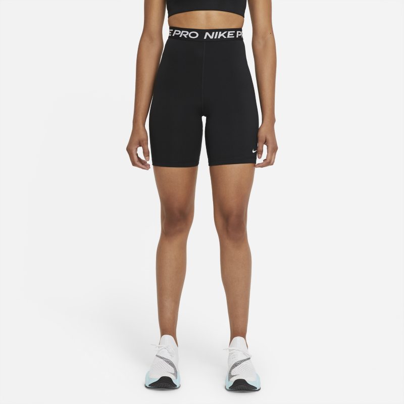 Nike Pro 365 Pantalón corto de talle alto de 18 cm - Mujer - Negro