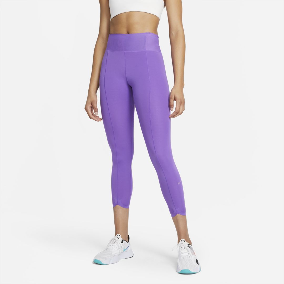 Nike One Luxe Icon Clash Women's Mid-rise Crop Leggings In Wild Berry ...