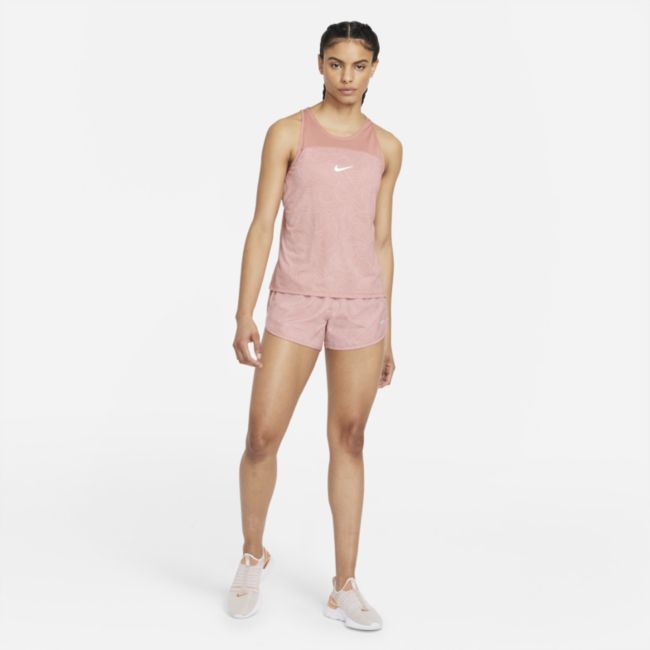 Damska koszulka bez rękawów do biegania z nadrukiem Nike Miler Run Division - Różowy