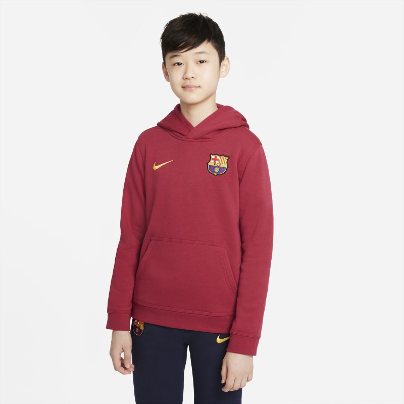 FC Barcelona Sudadera con capucha y cremallera completa de tejido Fleece - Niño/a - Rojo