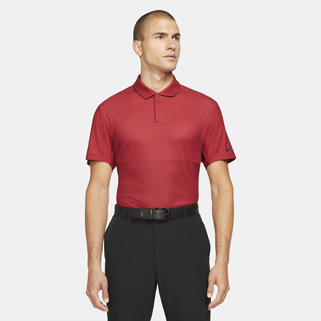 фото Мужская рубашка-поло для гольфа nike dri-fit adv tiger woods - красный