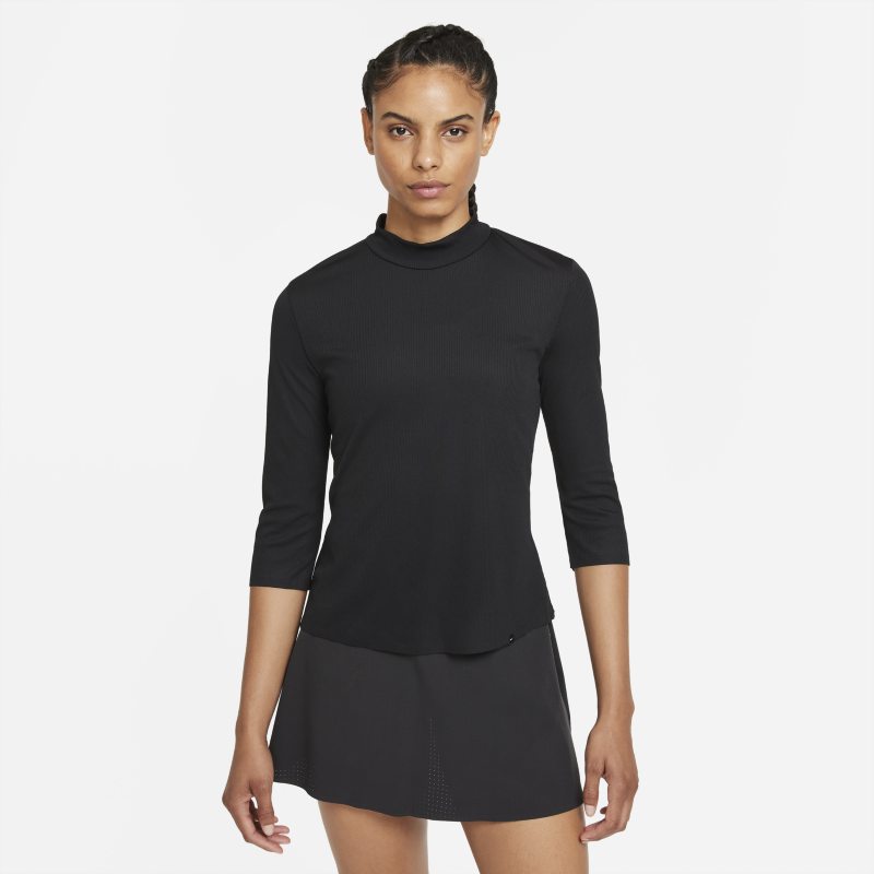 Nike Dri-FIT UV Ace Camiseta de golf de cuello alto - Mujer - Negro