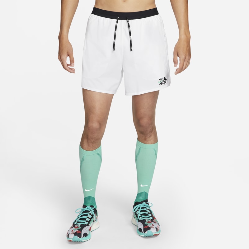 Löparshorts Nike Flex Stride Tokyo med innerbyxor för män - Vit