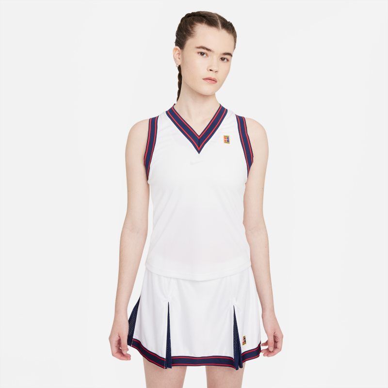 NikeCourt Dri-FIT Slam Camiseta de tirantes de tenis - Mujer - Blanco