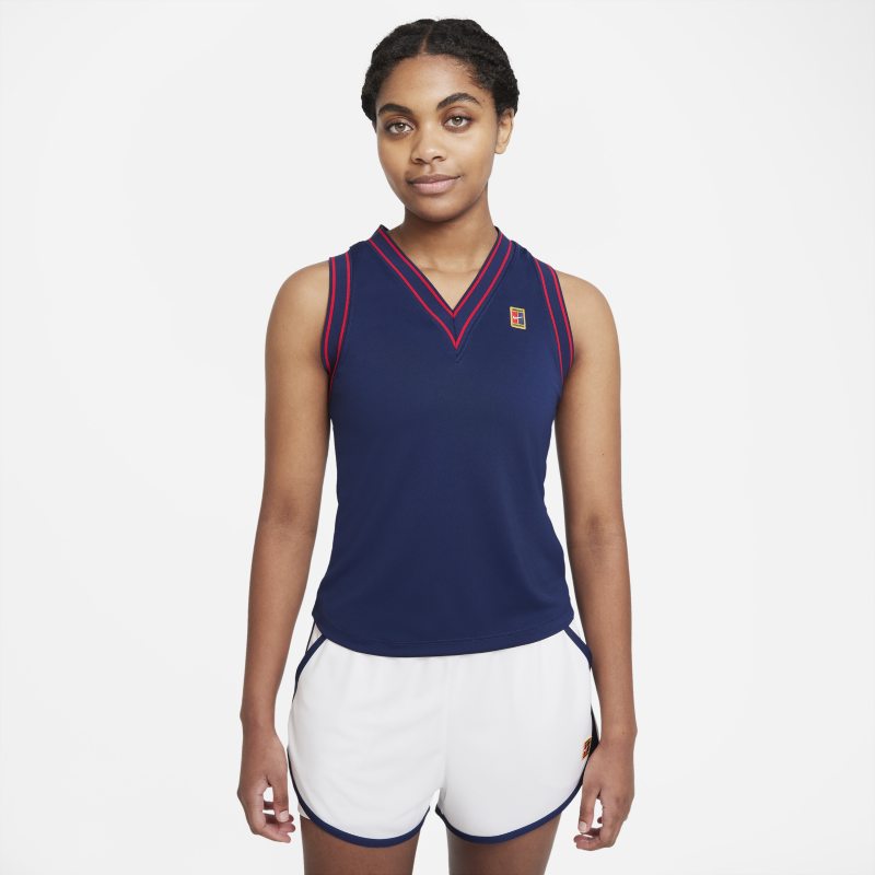 NikeCourt Dri-FIT Slam Camiseta de tirantes de tenis - Mujer - Azul