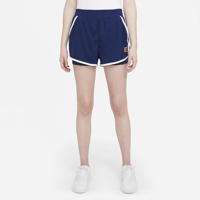 фото Женские теннисные шорты nikecourt dri-fit slam - синий