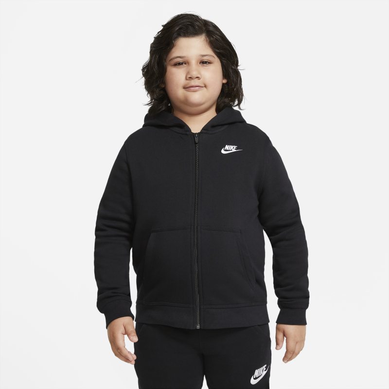 Nike Sportswear Club Fleece Sudadera con capucha y cremallera completa - Niño - Negro