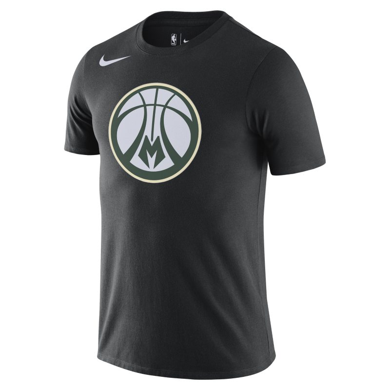 Milwaukee Bucks Camiseta Logo Nike Dri-FIT de la NBA - Hombre - Negro