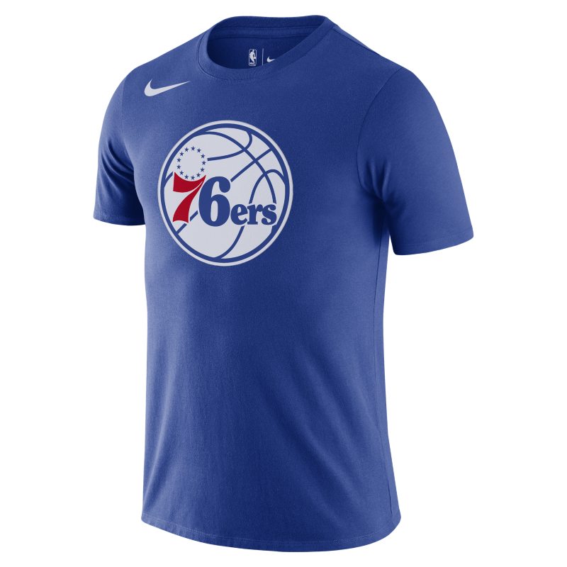 Philadelphia 76ers Camiseta Logo Nike Dri-FIT de la NBA - Hombre - Azul