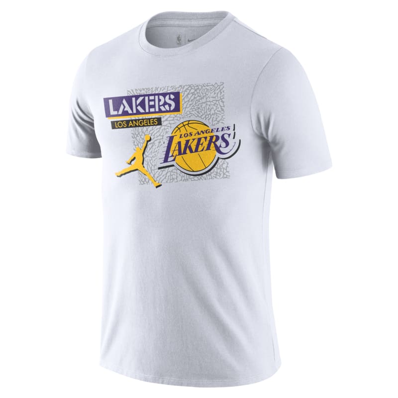 Los Angeles Lakers Camiseta Jordan Dri-FIT de la NBA - Hombre - Blanco