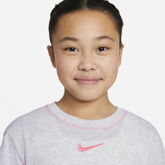 T-shirt dla dużych dzieci (dziewcząt) Nike Sportswear - Brązowy