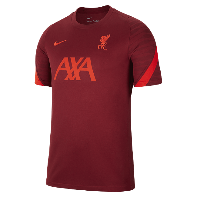фото Мужская игровая футболка с коротким рукавом liverpool fc strike - красный
