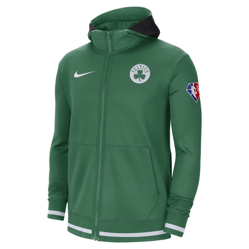 Męska bluza z kapturem i zamkiem na całej długości Boston Celtics Nike Showtime Nike Dri-FIT NBA - Zieleń
