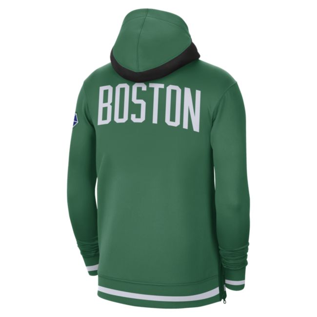 Męska bluza z kapturem i zamkiem na całej długości Boston Celtics Nike Showtime Nike Dri-FIT NBA - Zieleń
