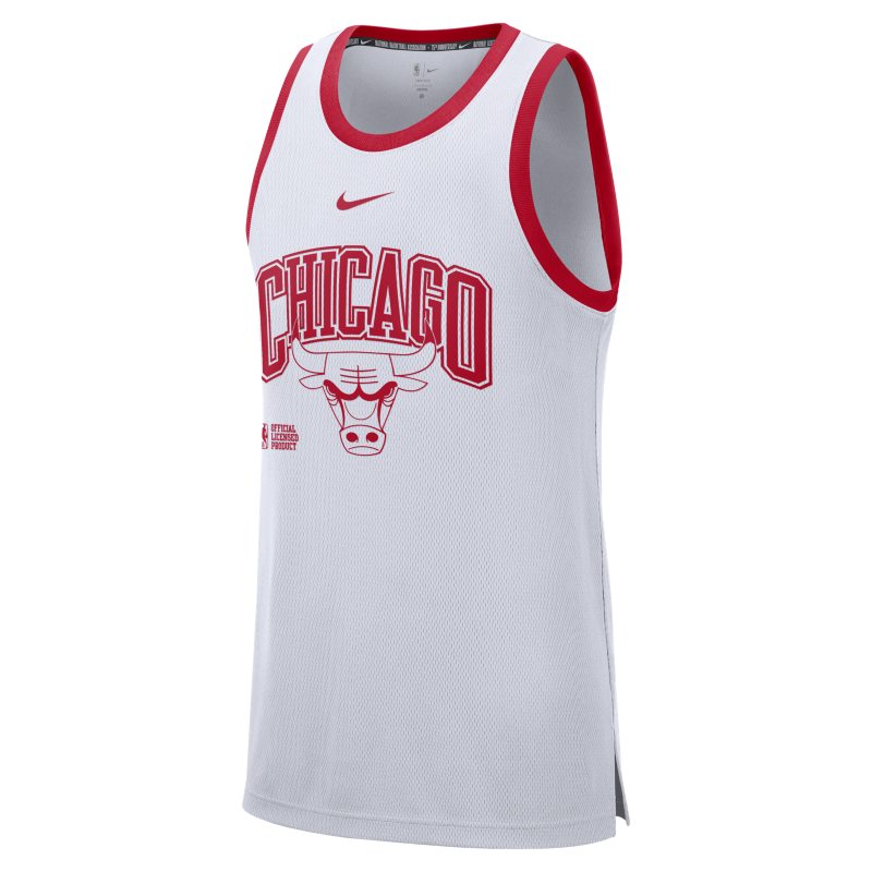 Męska koszulka bez rękawów Chicago Bulls Courtside Nike DNA NBA - Biel