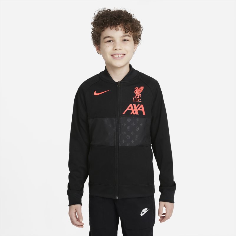 Liverpool FC Chaqueta deportiva de fútbol con cremallera completa - Niño/a - Negro