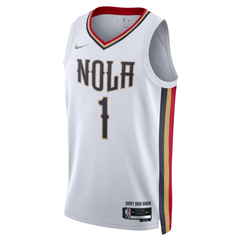 New Orleans Pelicans City Edition Camiseta Nike Dri-FIT NBA Swingman - Blanco