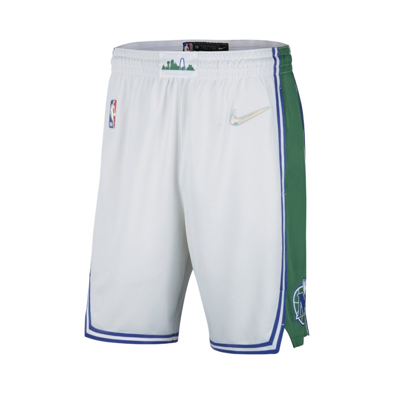 Dallas Mavericks City Edition Pantalón corto Nike Dri-FIT Swingman de la NBA - Hombre - Blanco