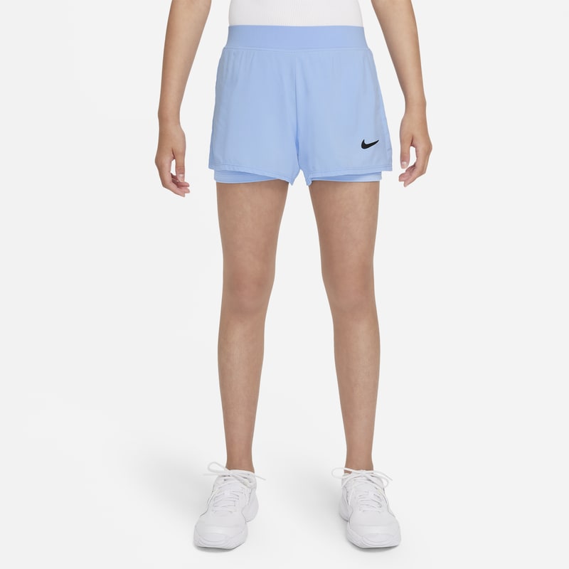 Spodenki tenisowe dla dużych dzieci (dziewcząt) NikeCourt Dri-FIT Victory - Niebieski