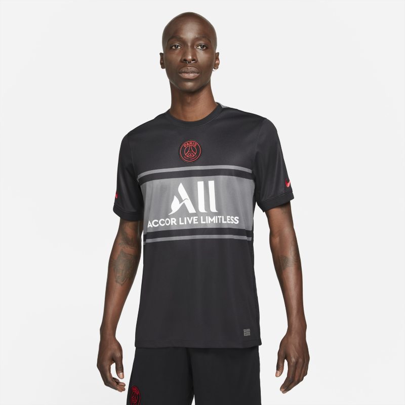 Tercera equipación Stadium París Saint-Germain 2021/22 Camiseta de fútbol Nike Dri-FIT - Hombre - Negro