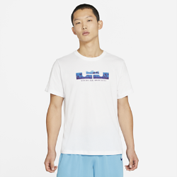 ＜ナイキ（NIKE）公式ストア＞ ナイキ Dri-FIT レブロン ロゴ メンズ ショートスリーブ バスケットボール Tシャツ DB6179-100 ホワイト画像