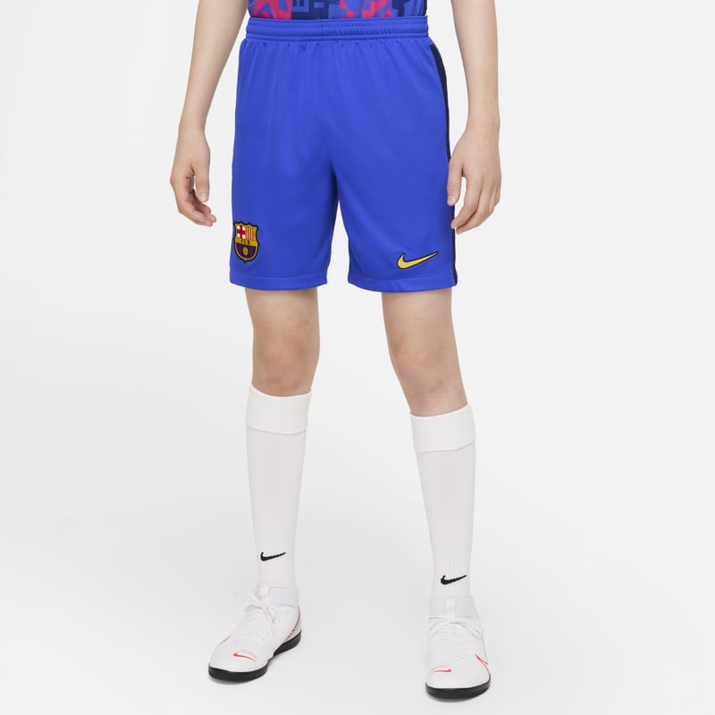 Tercera equipación Stadium FC Barcelona 2021/22 Pantalón corto de fútbol Nike Dri-FIT - Niño/a - Azul