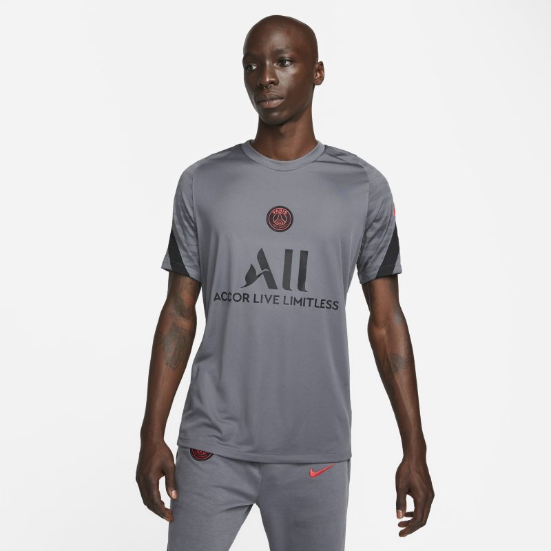París Saint-Germain Strike Camiseta de fútbol de manga corta Nike Dri-FIT - Hombre - Gris