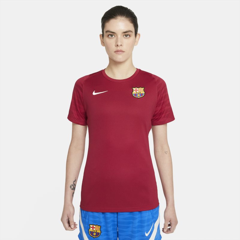 FC Barcelona Strike Camiseta de fútbol de manga corta Nike Dri-FIT - Mujer - Rojo