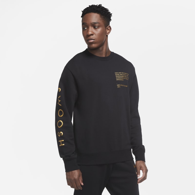 Nike Sportswear Swoosh Herenshirt met ronde hals – Zwart