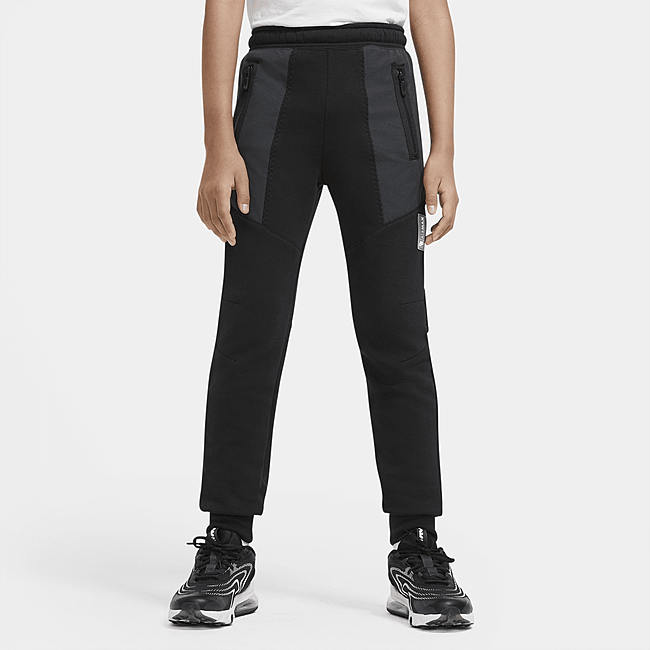 фото Флисовые брюки для мальчиков школьного возраста nike sportswear air max - черный