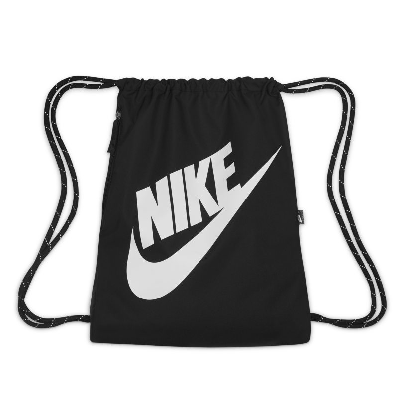 Nike Heritage Bolsa con cordón (13 l) - Negro