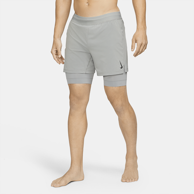 фото Мужские шорты 2 в 1 nike yoga - серый