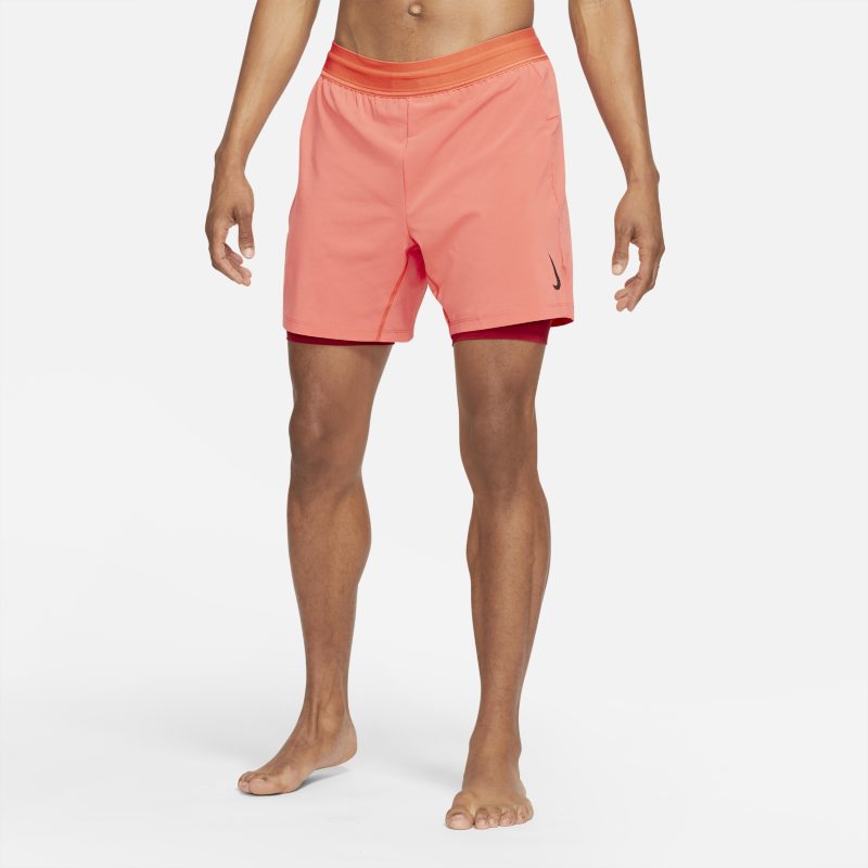 Nike Yoga Pantalón corto 2 en 1 - Hombre - Naranja