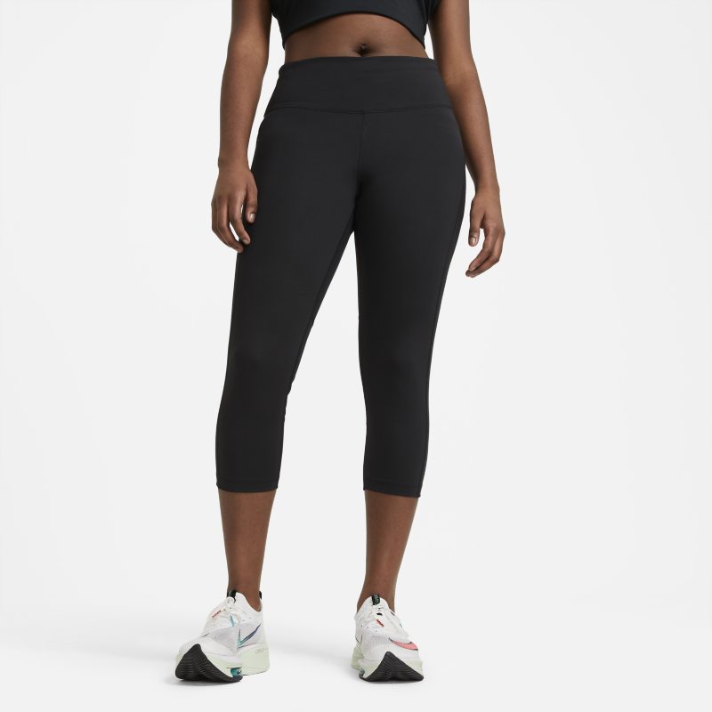 Nike Fast Leggings cortos de running de talle medio - Mujer - Negro