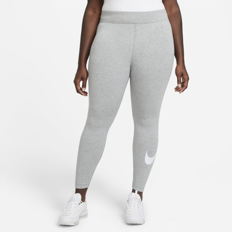 Nike Sportswear Essential Leggings de talle medio con logotipo Swoosh - Mujer - Gris