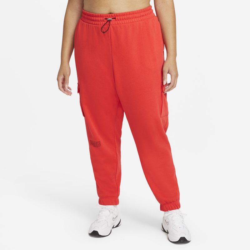 Spodnie damskie Nike Sportswear Swoosh (duże rozmiary) - Czerwony