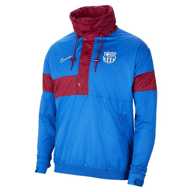 фото Мужская футбольная куртка-анорак fc barcelona - синий